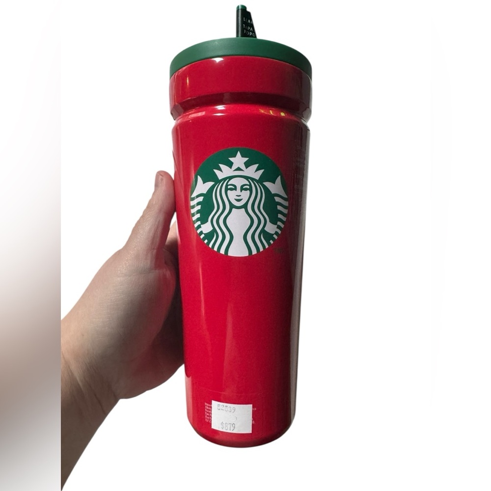 Starbucks red and green Christmas Mexico twist top metal tumbler limited edition